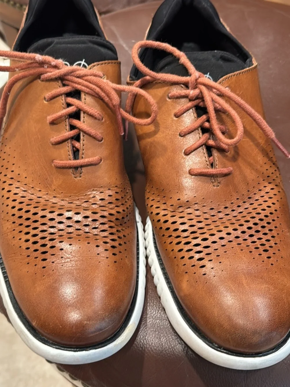COLE HAAN- Men's Leather Casual Lace-Up Shoes - Brown